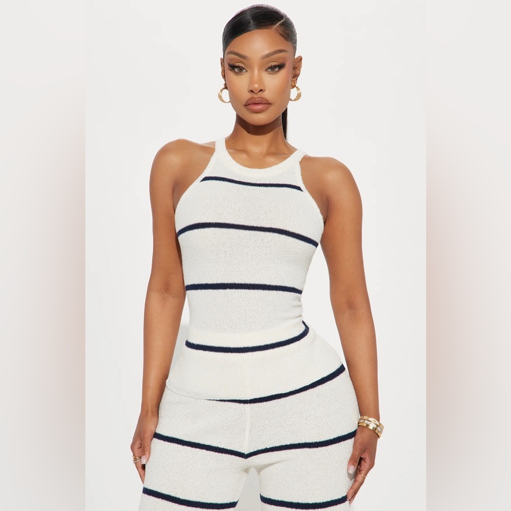 SAMANTHA STRIPED PANT SET - Picture 2 of 7
